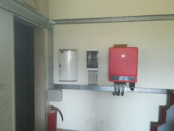 Inverter and protection panel on the wall