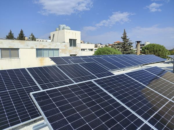 Panels across the school roof