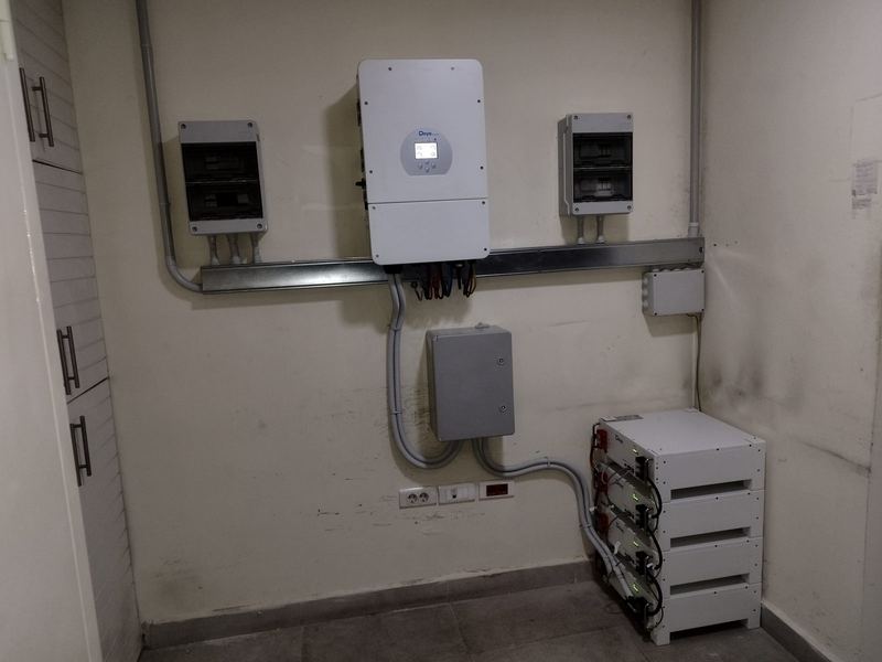 Inverter, boxes and batteries