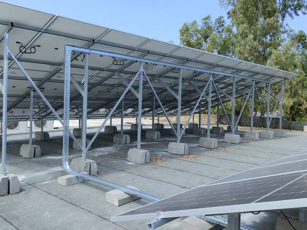 Panels on the elevated frames