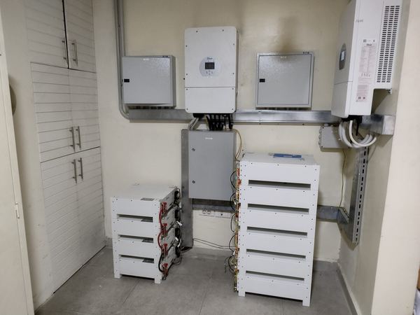 Inverters, batteries and boxes on rails